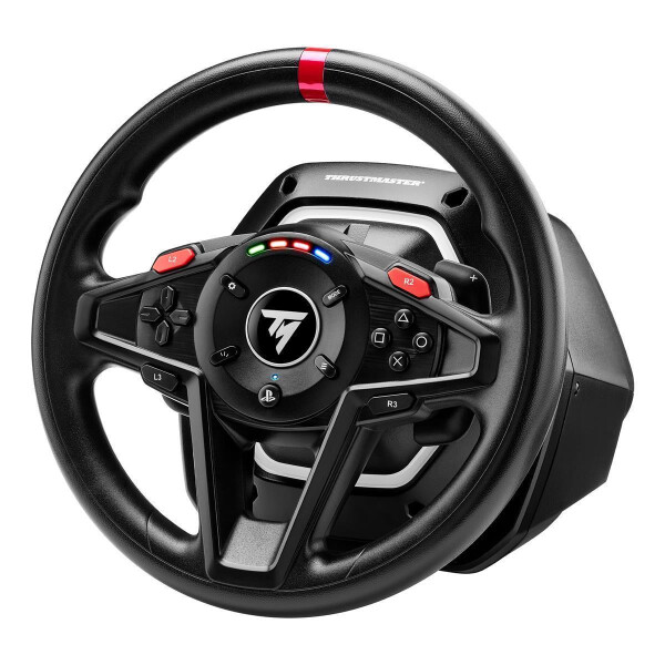 ThrustMaster T128 - Lenkrad + Pedale - PC - PlayStation 4 - PlayStation 5 - Richtungstasten - Taste Handbremse - Menü-Taste - Setting button - Schaltfläche Teilen - View button - Analog - 900° - 30 ms