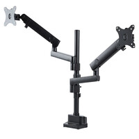 StarTech.com Dual Monitor Halter für Tischmontage - Flexible Monitorarm für 2x VESA Monitore bis zu 32 Zoll(8kg) - Vertikal Stapelbare Arme - Höhenverstelbar/Schwenkbar - Klemme/Tülle - Klemme - 16 kg - 81,3 cm (32 Zoll) - 100 x 100 mm - Höhenverstellung