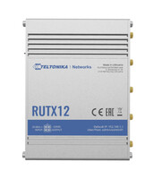 Teltonika RUTX12 - Wi-Fi 5 (802.11ac) - Dual-Band (2,4 GHz/5 GHz) - Eingebauter Ethernet-Anschluss - 4G - Silber - Tabletop-Router