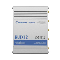 Teltonika RUTX12 - Wi-Fi 5 (802.11ac) - Dual-Band (2,4 GHz/5 GHz) - Eingebauter Ethernet-Anschluss - 4G - Silber - Tabletop-Router