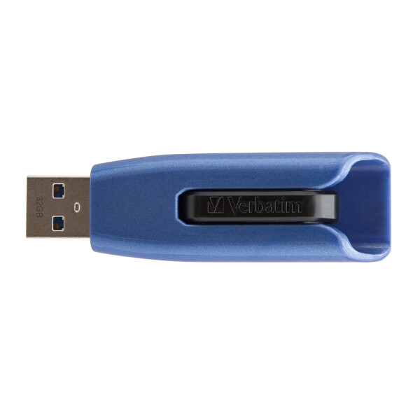 Verbatim V3 MAX - USB 3.0-Stick 32 GB - Blau - 32 GB - USB Typ-A - 3.2 Gen 1 (3.1 Gen 1) - 175 MB/s - Dia - Blau