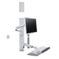 Ergotron LX Wall Mount System - 11,3 kg - 81,3 cm (32 Zoll) - 75 x 75 mm - 100 x 100 mm - Höhenverstellung - Weiß