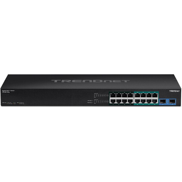 TRENDnet TPE-BG182G - Unmanaged - Gigabit Ethernet (10/100/1000) - Vollduplex - Power over Ethernet (PoE) - Rack-Einbau - 1U