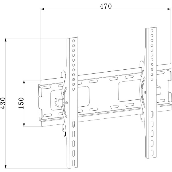 Techly Wandhalterung 23-55" LCD LED TV neigbar