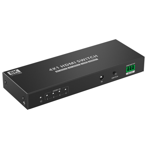 Techly 4x1 HDMI 2.1 8K 3D Switch mit optischen SPDIF - RS-232 - HDMI-Ausgang