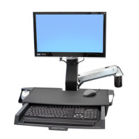 Ergotron StyleView Sit-Stand Combo Arm with Worksurface -...