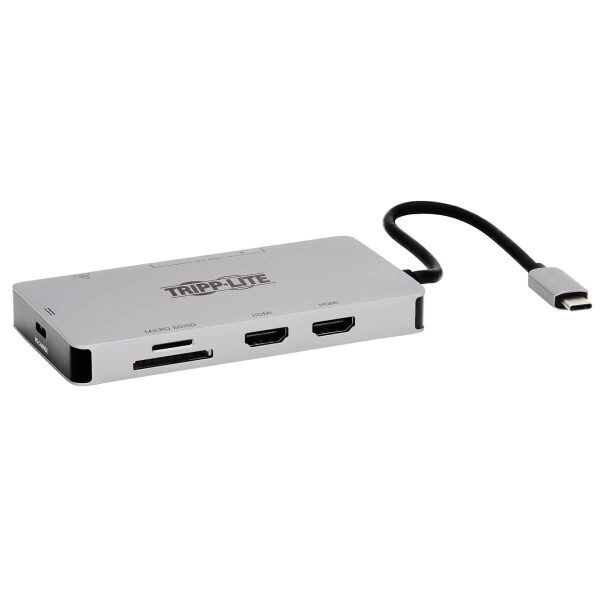 Tripp USB-C Dock Dual Display - 4K 60Hz HDMI USB 3.2 Gen 1 USB-A Hub GbE Memory