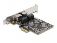 Delock PCI Express x1 Karte auf 2 x RJ45 Gigabit LAN RTL8111 - PCI Express - RJ-45 - Silber - PC - 1 Stück(e) - Kabelgebunden