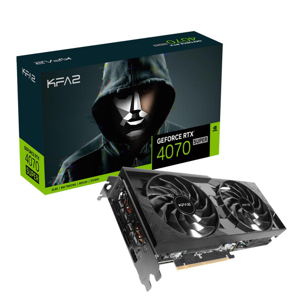 KFA2 GeForce RTX 4070 Super 2X 1-Click OC 12GB - 12GB GDDR6X, 1x HDMI, 3x DP