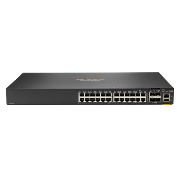 HPE Networking CX 6200F 24G Class-4 PoE 4SFP+ 370W - Managed - L3 - Gigabit Ethernet (10/100/1000) - Power over Ethernet (PoE) - Rack-Einbau - 1U