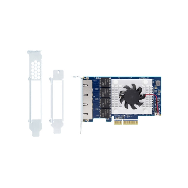 QNAP QXG-5G4T-111C - Eingebaut - Verkabelt - PCIe - Ethernet - 5000 Mbit/s - Blau