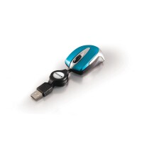Verbatim Go Mini - Beidhändig - Optisch - USB Typ-A - 1000 DPI - Blau - Silber