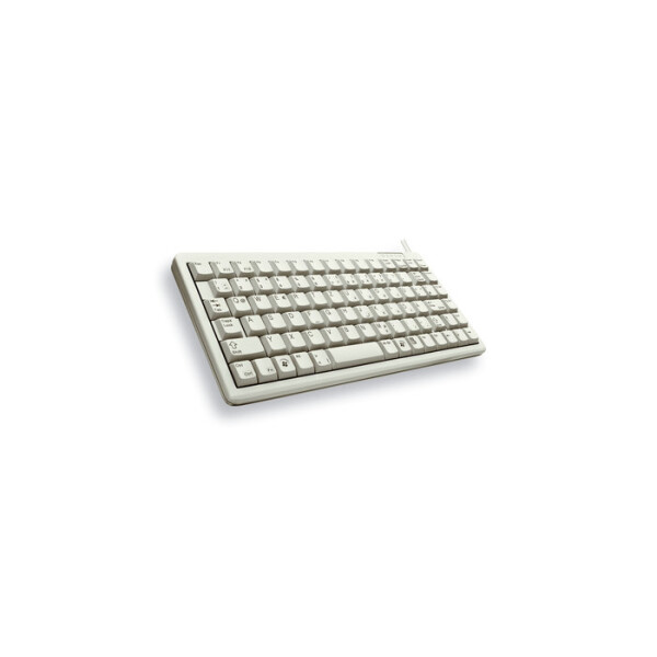 Cherry Slim Line Compact-Keyboard G84-4100 - Tastatur - Laser - 86 Tasten QWERTY - Grau