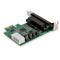StarTech.com 4 Port Serielle PCI Express RS232 Adapter Karte - PCIe Serielle Host Controller Karte - PCIe zu Seriell DB9 - 16950 UART - Niedrig Profil Erweiterungskarte - Windows & Linux - PCIe - Seriell - PCIe 1.1 - Grün - 214358 h - CE - FCC