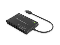 Conceptronic BIAN All-in-One Smart-ID Kartenleser - USB 3.2 Gen 1 (3.1 Gen 1) - Schwarz - 26 g