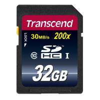 Transcend TS32GSDHC10 - 32 GB - SDHC - Klasse 10 - NAND - 30 MB/s - Schwarz