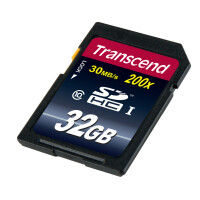 Transcend TS32GSDHC10 - 32 GB - SDHC - Klasse 10 - NAND - 30 MB/s - Schwarz