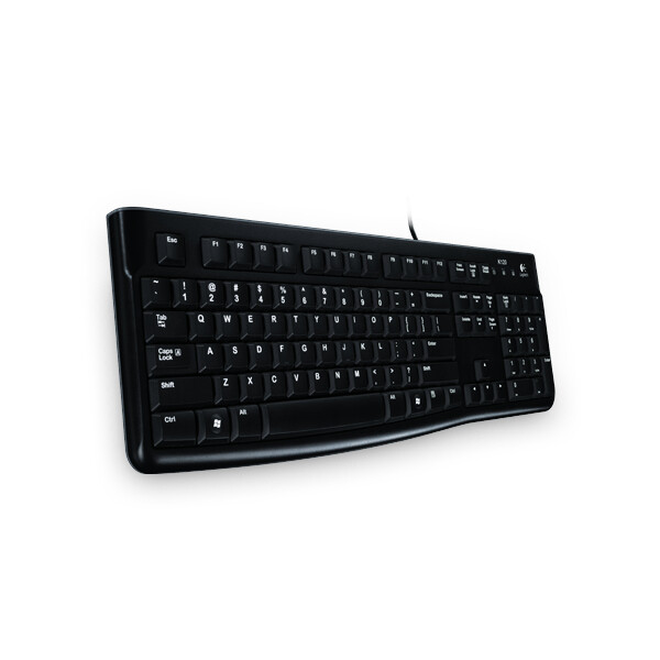 Logitech K120 Corded Keyboard - Volle Größe (100%) - Kabelgebunden - USB - QWERTZ - Schwarz