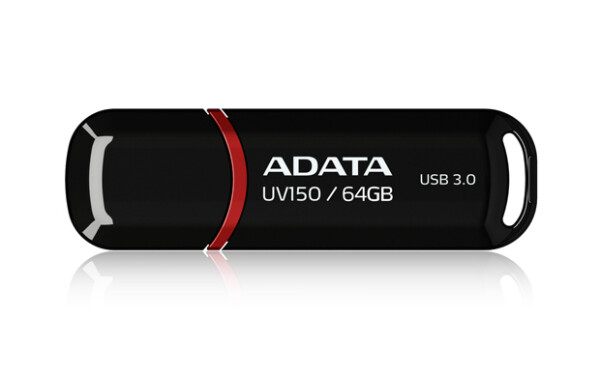 ADATA 64GB DashDrive UV150 - 64 GB - USB Typ-A - 3.2 Gen 1 (3.1 Gen 1) - Kappe - 9 g - Schwarz