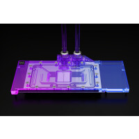 Alphacool Eisblock Aurora Acryl RX 7900XTX/XT Nitro mit Backplate - Wasserblock + Rückenplatte - Acryl - Aluminium - Schwarz - Grau - Silber - Transparent - 1/4 Zoll - 3-polig - Grafikkarte