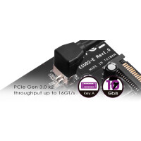 SilverStone ECU02-E - PCIe - USB 3.2 Gen 2 (3.1 Gen 2) - Niedriges Profil - PCIe 3.0 - Schwarz - 10 Gbit/s