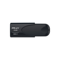 PNY Attache 4 - 512 GB - USB Typ-A - 3.2 Gen 1 (3.1 Gen 1) - 80 MB/s - Ohne Deckel - Schwarz