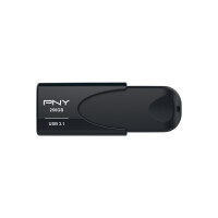 PNY Attache 4 - 256 GB - USB Typ-A - 3.2 Gen 1 (3.1 Gen 1) - 80 MB/s - Ohne Deckel - Schwarz