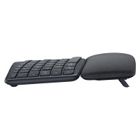 Logitech Ergo K860 - Volle Größe (100%) - RF Wireless + Bluetooth - QWERTZ - Graphit