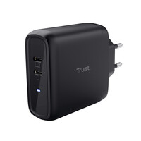 Trust Maxo - Netzteil - - 3 A - PD 3.0 - 2 Ausgabeanschlussstellen 24 pin USB-C - PC-/Server Netzteil - 65.000 W