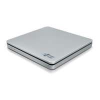 HLDS Hitachi-LG Slim Portable DVD-Brenner - Silber - Slot-In Laufwerk - Desktop / Notebook - DVD±RW - USB 2.0 - 60000 h