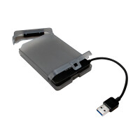 LogiLink AU0037 - HDD / SSD-Gehäuse - 2.5 Zoll - Serial ATA III - USB Anschluss - Grau