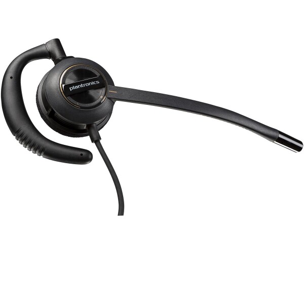 Poly EncorePro 530D Diskretes digitales Headset mit Quick Disconnect TAA - Kabelgebunden - Anrufe/Musik - Kopfhörer - Schwarz