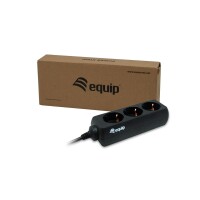 Equip 3-fach Steckdosenleiste - 1,1 m - Typ F - Schwarz - CE - 3 AC-Ausgänge - 220 - 240 V