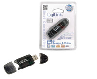 LogiLink Cardreader USB 2.0 Stick external for SD/MMC - Schwarz - 480 Mbit/s - USB 2.0