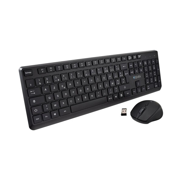 V7 PRO WIRELESS Keyboard mouse FR - Tastatur - AZERTY - Tastatur - 1.600 dpi