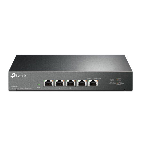 TP-LINK 5-Port 10G Desktop Switch - Unmanaged - 10G Ethernet (100/1000/10000) - Wandmontage