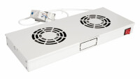 Equip Lüftermodul 19" für Serverschränke 2xLüfter RAL7035 - Zubehör Stromversorgung - 0,12 m
