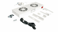 Equip Lüftermodul 19" für Serverschränke 2xLüfter RAL7035 - Zubehör Stromversorgung - 0,12 m