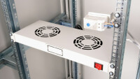 Equip Lüftermodul 19" für Serverschränke 2xLüfter RAL7035 - Zubehör Stromversorgung - 0,12 m