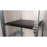 Equip Fachboden variabel 19" für Serverschränke 1U 35cm sw - 0,35 m