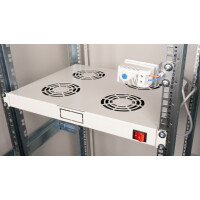 Equip Lüftermodul 19" für Serverschränke 4xLüfter RAL7035