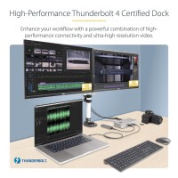 StarTech.com Thunderbolt 4 Multi-Display Docking Station Quad/Triple/Dual Monitor Dock - 2x