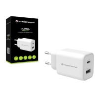 Conceptronic ALTHEA 2-Port 33W USB PD-PPS-Ladegerät - QC 3.0 - Drinnen - AC - 3,3 V - Weiß