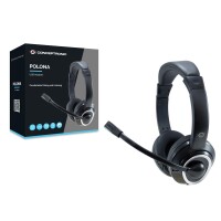 Conceptronic POLONA USB-Headset - Kabelgebunden - Anrufe/Musik - 42 - 17000 Hz - 175 g - Kopfhörer - Schwarz