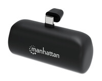 Manhattan Powerbank 5000 mAh USB Typ-C Stecker 10W schwarz - Ladegerät - Lithium-Ionen (Li-Ion)
