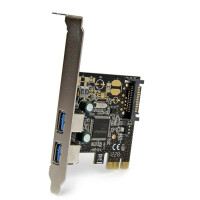 StarTech.com 2 Port USB 3.0 SuperSpeed PCI Express Schnittstellenkarte mit SATA Stromanschluss, PCIe, USB 3.2 Gen 1 (3.1 Gen 1), 5 Gbit/s, 0 - 60 °C, 0 - 80 °C, 10 - 90%