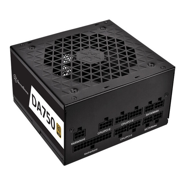 SilverStone DA750 Gold, 750 W, 90 - 264 V, 47 - 63 Hz, Aktiv, 110 W, 744 W