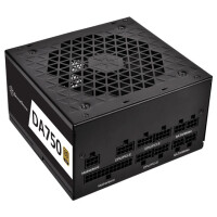 SilverStone DA750 Gold, 750 W, 90 - 264 V, 47 - 63 Hz, Aktiv, 110 W, 744 W