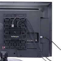 StarTech.com TV-Zubehör Universal Wandhalterung - Verstellbare Halterung TV- und Wand - Mediaplayer / FritzBox / Router / Modem / Apple TV - Kabelboxhalterung hinter dem Fernseher - 5 kg - Schwarz - Stahl - 5 kg - RoHS - 224 mm - 86 mm