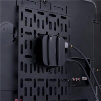 StarTech.com TV-Zubehör Universal Wandhalterung - Verstellbare Halterung TV- und Wand - Mediaplayer / FritzBox / Router / Modem / Apple TV - Kabelboxhalterung hinter dem Fernseher - 5 kg - Schwarz - Stahl - 5 kg - RoHS - 224 mm - 86 mm
